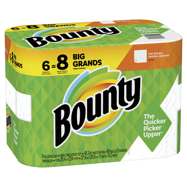 PAPER TOWEL BNTY WH6ROLL