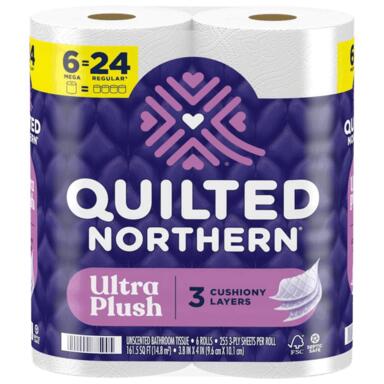QLT.NTHR TLT PPR PLSH WHT 6ROLLS