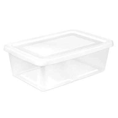 12qt Clear/White Storage Box