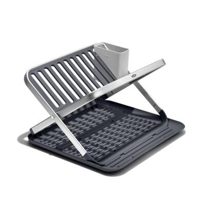 DISH RACK FLD AL/PLS 16"