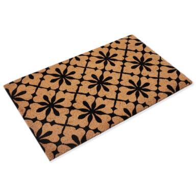 30x18 Black & Tan Coir Doormat