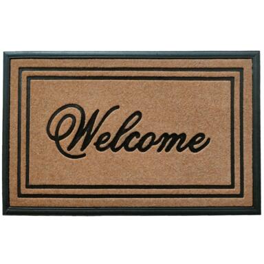 18X30 Doormat Beige/Blk