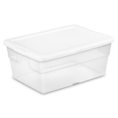 STORAGE BOX 16QT CLEAR