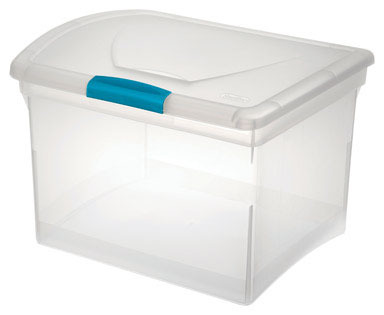 FLIP LID FILE BOX CLEAR