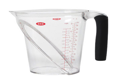 OXO Good Grips 4 Cup  Plastic Clear Angled Measuring Cup