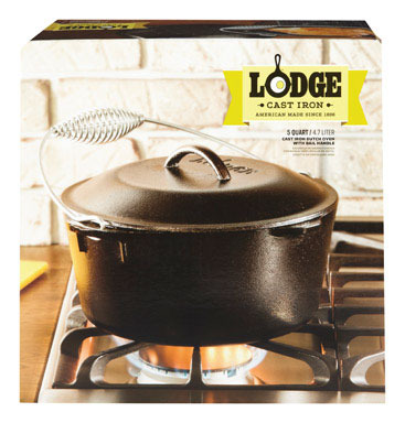 Lodge Logic Cast Iron Dutch Oven 10.25 in. 5  Black