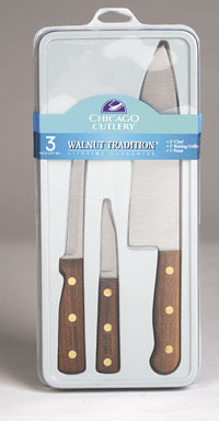 Knife 3pc Walnut Chicago