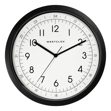 Wall Clock 14" Blk/wh