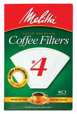 Melitta 12 cups White Cone Coffee Filter 40 pk