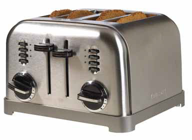 Steel Silver 4 Slot Toaster