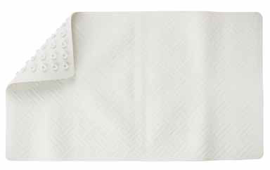 Living Accents 28 in. L X 16 in. W White Thermo Plastic Elastomer Bath Mat Latex Free