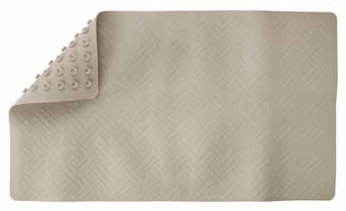 Living Accents 28 in. L X 16 in. W Beige Thermo Plastic Elastomer Bath Mat Latex Free