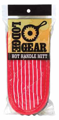 RED SILICONE OVEN MITT LODGE