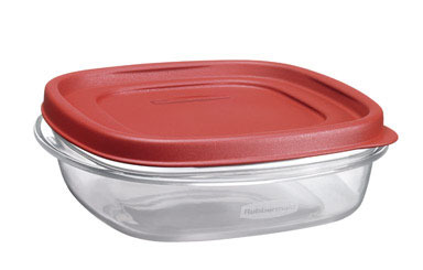 Rubbermaid 16 cups Clear/Red Food Storage Container 1 pk - Ace
