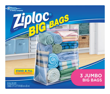 3pk Ziploc Jumbo Big Bag