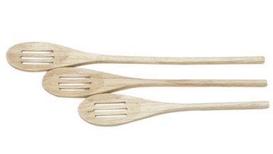 WOODEN SPOONS SLOTTED