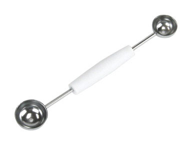 Chef Craft 5 in. W X 8 in. L Silver/White Plastic/Stainless Steel Double Melon Baller