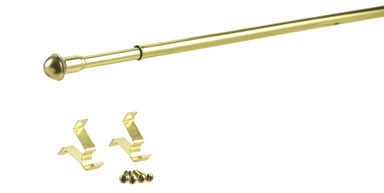 Kenney Brass Brass Curtain Rod 28 in. L X 48 in. L