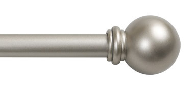Kenney Brass Champagne Silver Curtain Rod 28 in. L X 48 in. L