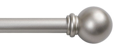 Kenney Brass Champagne Silver Curtain Rod 48 in. L X 86 in. L
