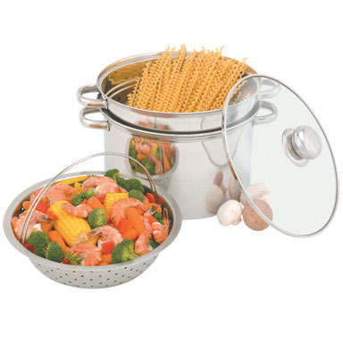 PASTA/STEAMER POT 8QT SS