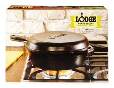 Lodge Logic Cast Iron Skillet Set 10 in. 3.2 qt Black