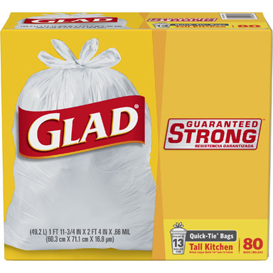 Glad Bag 13gal 80ct Flap