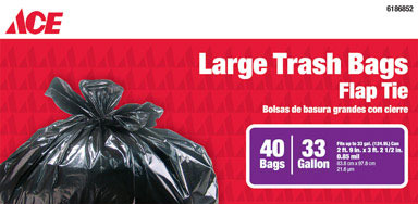 ACE BAG 33GAL 40CT FLAP