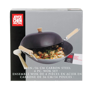 Wok Set 4pc Carbon Stl