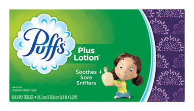 Puffs Tissue+lotion 124ct