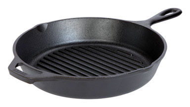 10-1/4" Diameter CI Grill Pan