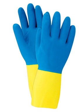 Soft Scrub Neoprene Cleaning Gloves S Blue 1 pair