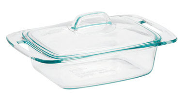 Pyrex Non-porous Glass Covered Casserole 2  Clear