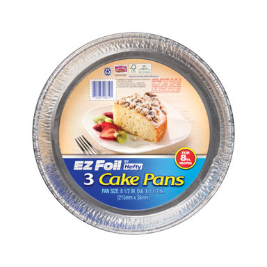 3PK Round Foil Cake Pan