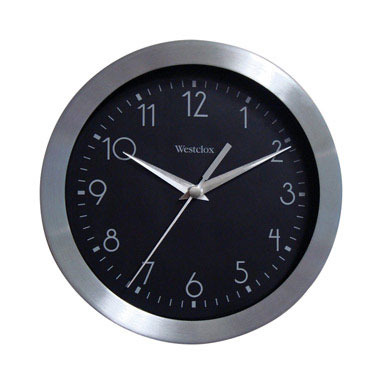 Wall Clock Rnd Metal 9"