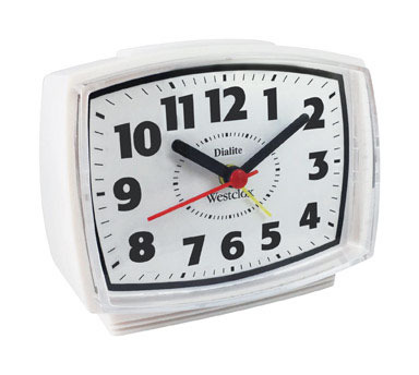 ALARM CLOCK ELECTRIC WHT