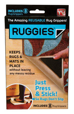 Ruggies As Seen On TV Rug Grippers Polyurethane/Polyester/Paper 8 pk