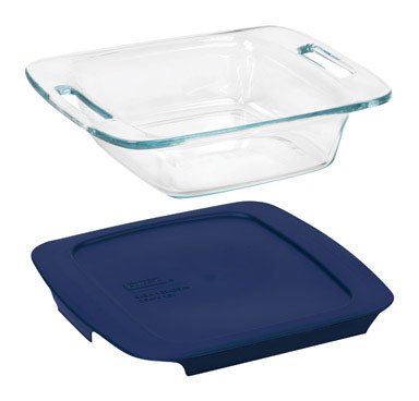 PYREX SQ DISH W/LID 8"