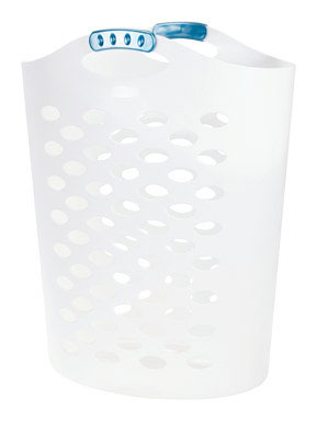 LAUNDRY HAMPER PLSTC WHT