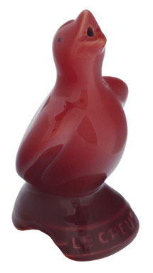 STONEWARE PIE BIRD RED