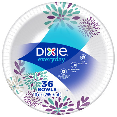 Dixie 10 oz Multicolored Paper FLOWERS BLOOM Bowl 9-1/4 in. D 36 pk