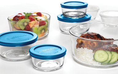 GLASS FOOD STORAGE 16PC