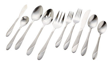 FLATWARE SET SWIRL 45PC