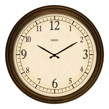 METAL CLOCK 19"BRNZ