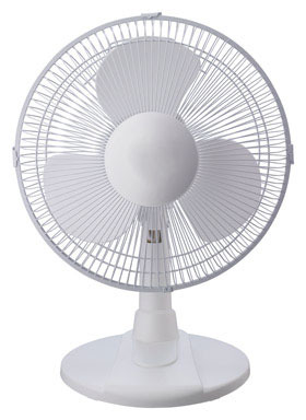 Desk Fan 12"osc 3spd Wht