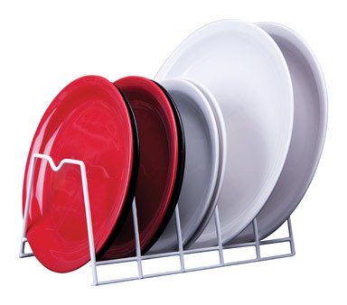 DISH RACK STL WHT 8X11"