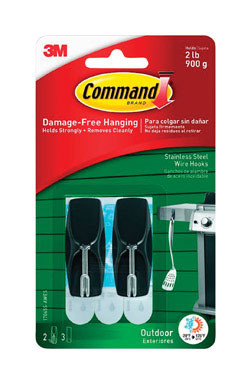 COMMAND OUTDOOR 2 1/16" PLAS 2PK