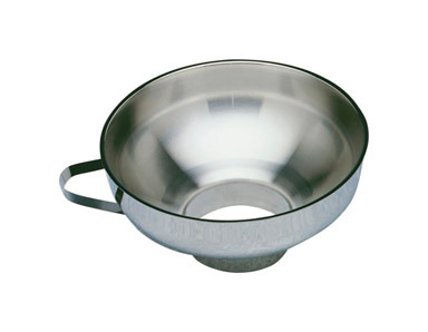 Norpro 5-1/2 in. W X 2-3/4 in. L Silver Stainless Steel Wide Mouth Funnel With Handle