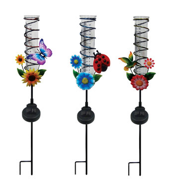 SOLAR RAIN GAUGE ASST