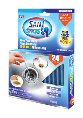 Sani Sticks No Scent Concentrated Deodorizing Multi-Purpose Cleaner Stick 24 pk